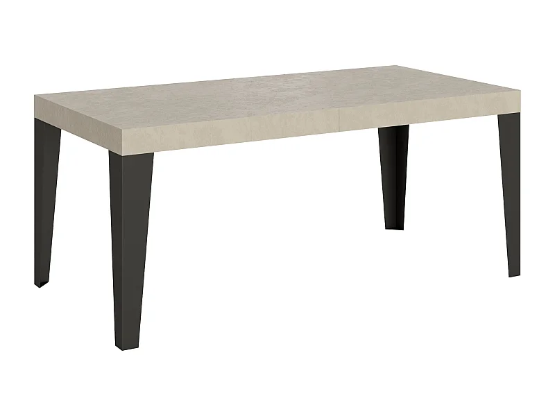 Table extensible 90x180/284 cm Flame Premium Cachemire pieds anthracite