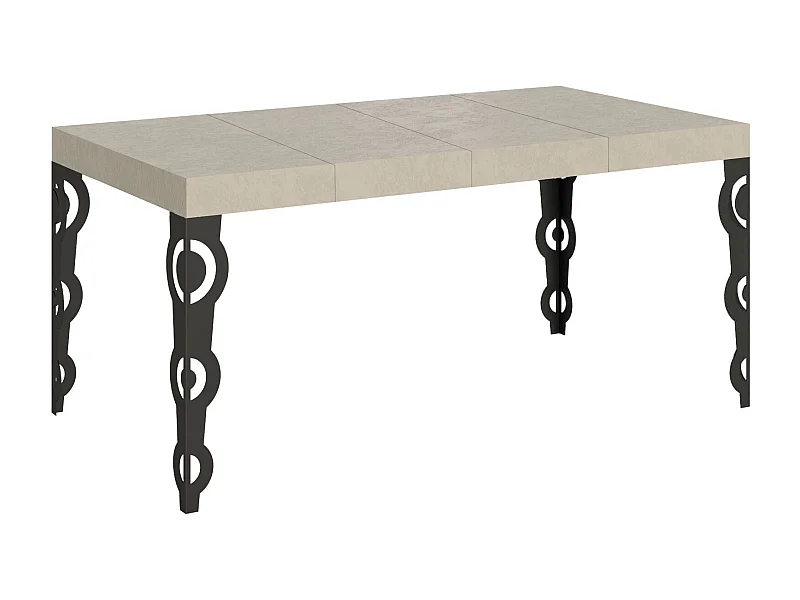 Table extensible 90x120/224 cm Karamay Premium cachemire pieds anthracite