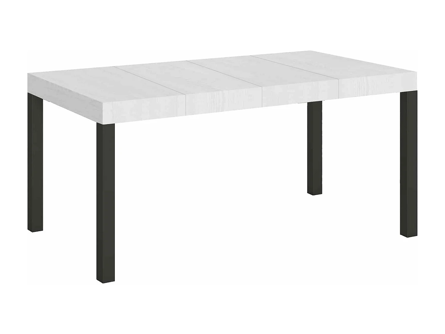 Ausziehtisch 130/390x90 cm Everyday Premium Esche weiß Beine anthrazit