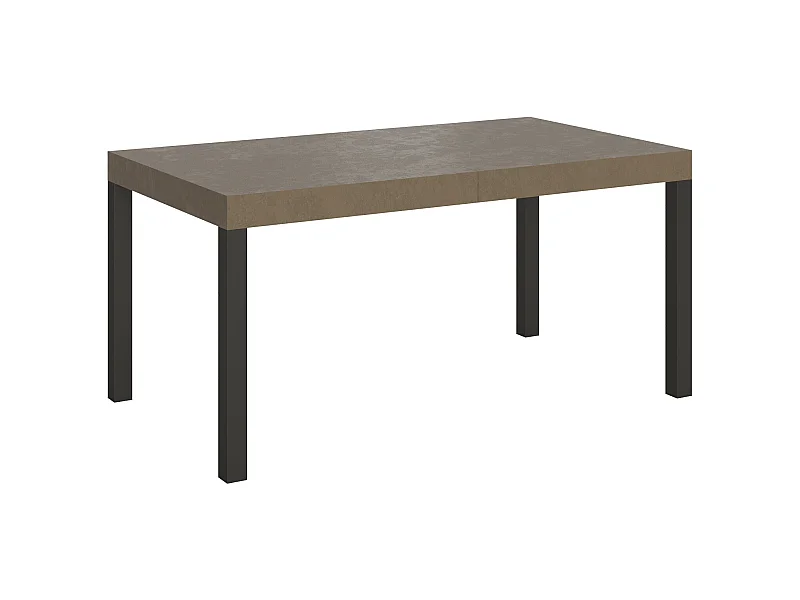 Everyday Premium 160/264x90 cm ausziehbarer Tisch in Taubengrau mit anthrazitfarbenen Beinen