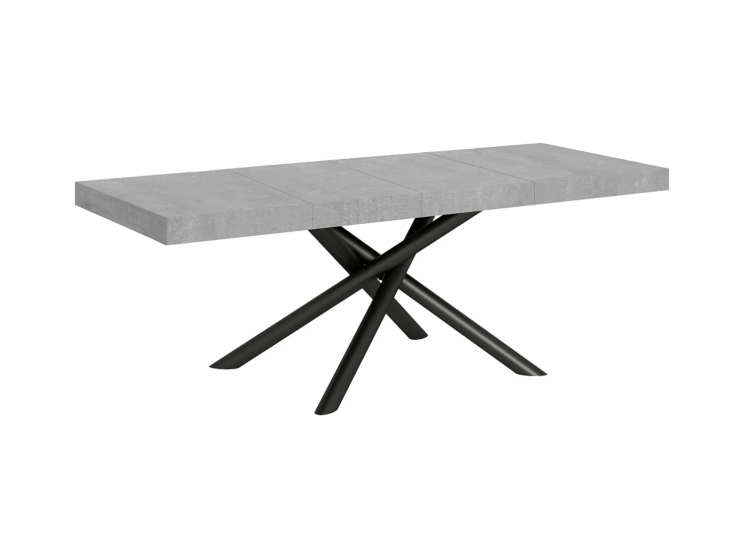 Tavolo allungabile 90x200/304 cm Famas Premium cemento telaio Antracite