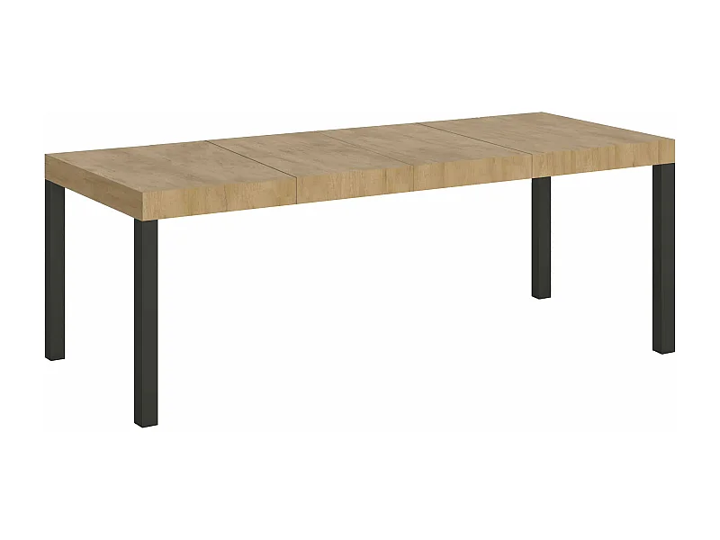 Stół rozkładany 200/304x90 cm Everyday Premium dąb naturalny z nogami w kolorze antracytowym