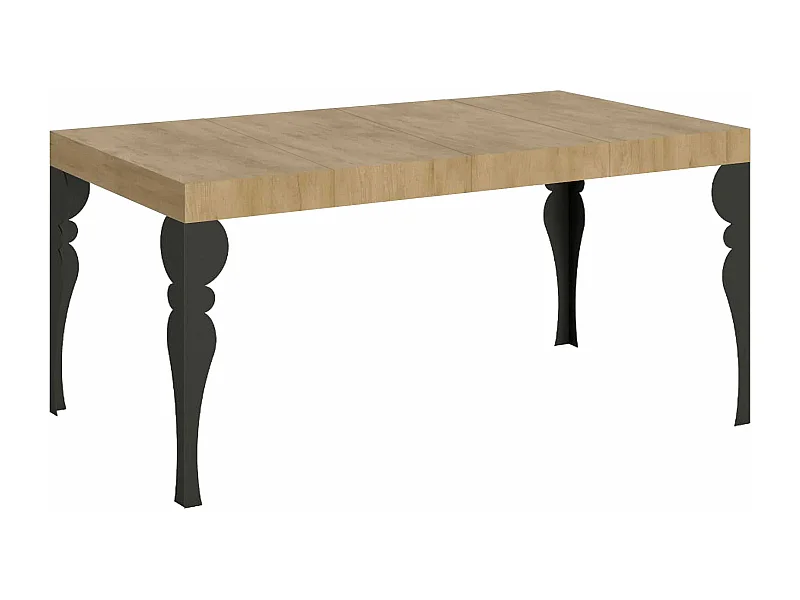 Paxon Premium Ausziehtisch 130/390x90 cm Natur-Eiche mit anthrazitfarbenen Beinen