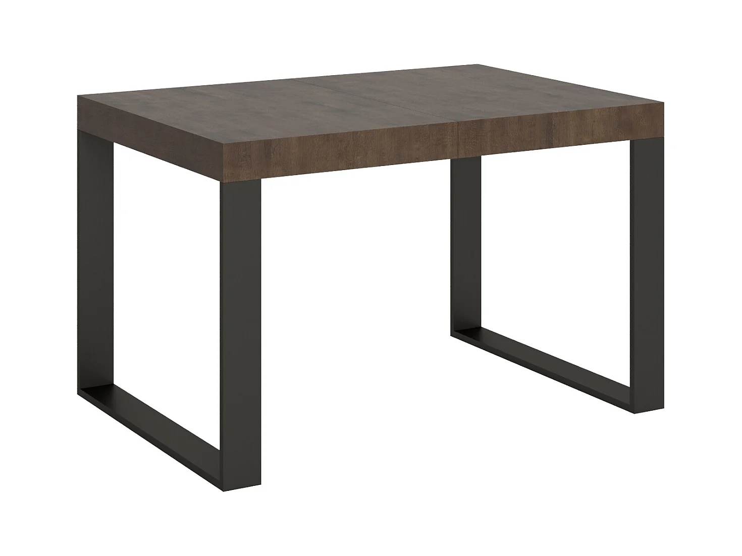 Ausziehtisch 140/400x90 cm Tecno Premium Nussbaum mit anthrazitfarbenen Beinen