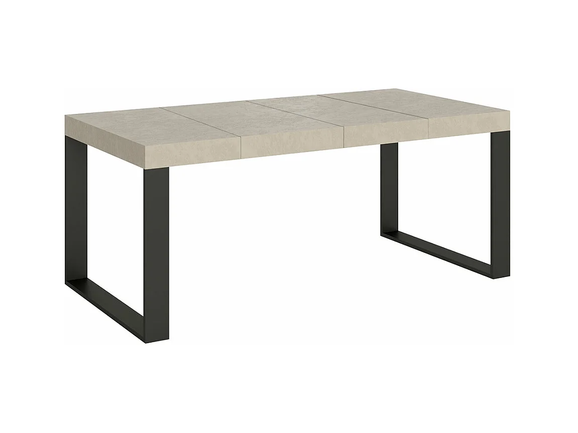 Ausziehtisch 140/244x90 cm Tecno Premium Kaschmir Beine anthrazit