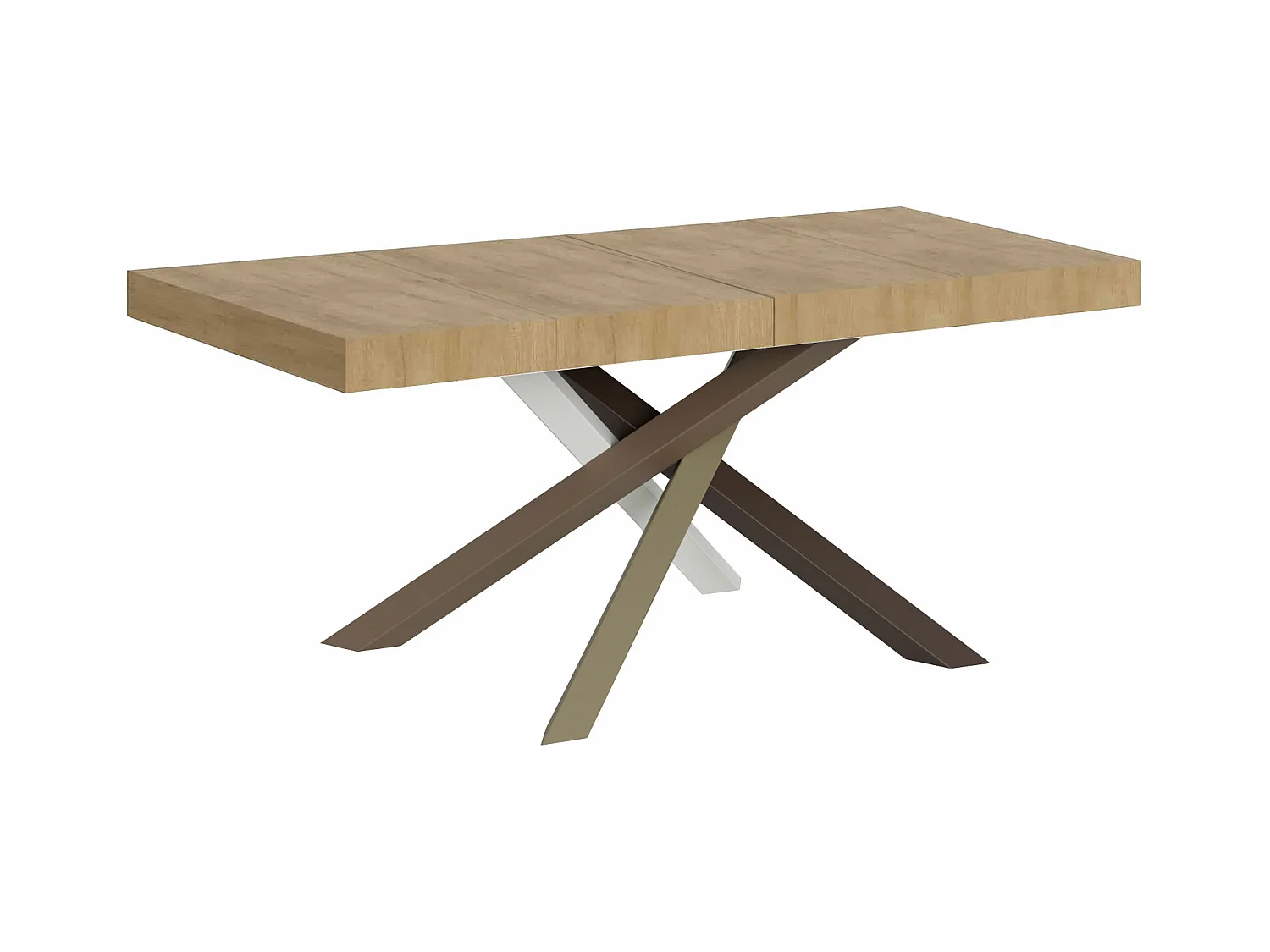 Ausziehtisch 140/400x90 cm Volantis Premium Eiche natur mehrfarbig Beine 4/C