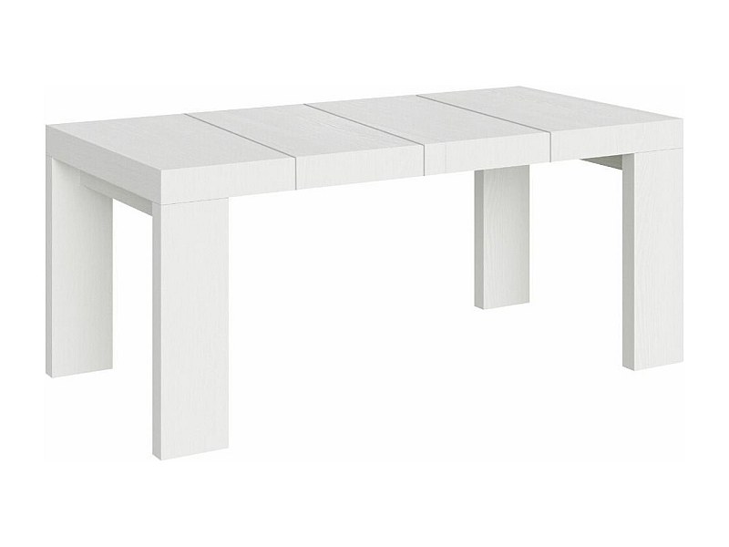 Table extensible 90x140/400 cm Roxell Premium Frêne Blanc