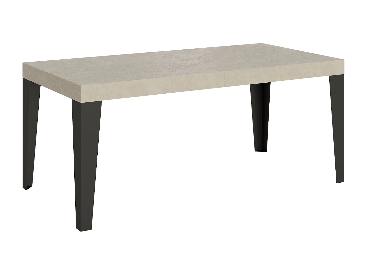 Uitschuifbare tafel 200/460x90 cm Flame Premium kasjmier antraciet poten
