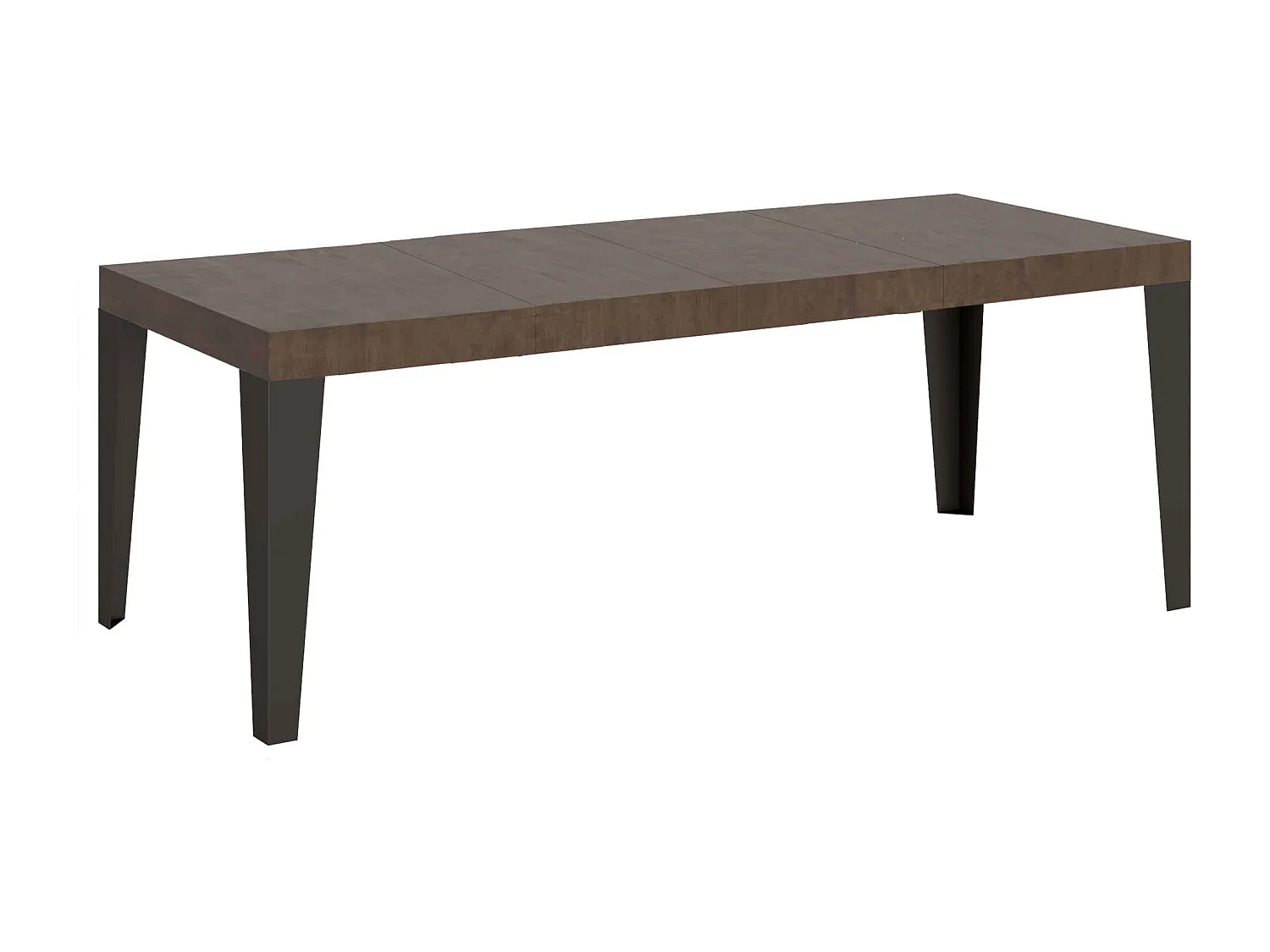 Uitschuifbare tafel 180/440x90 cm Flame Premium noten antraciet poten