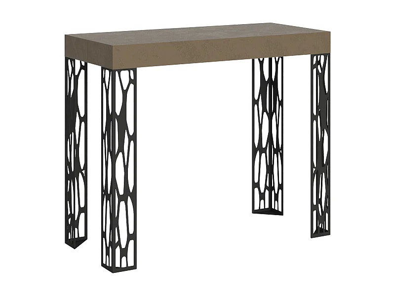 Itamoby Consolle allungabile 90x40/300 cm Ghibli Tortora telaio Antracite