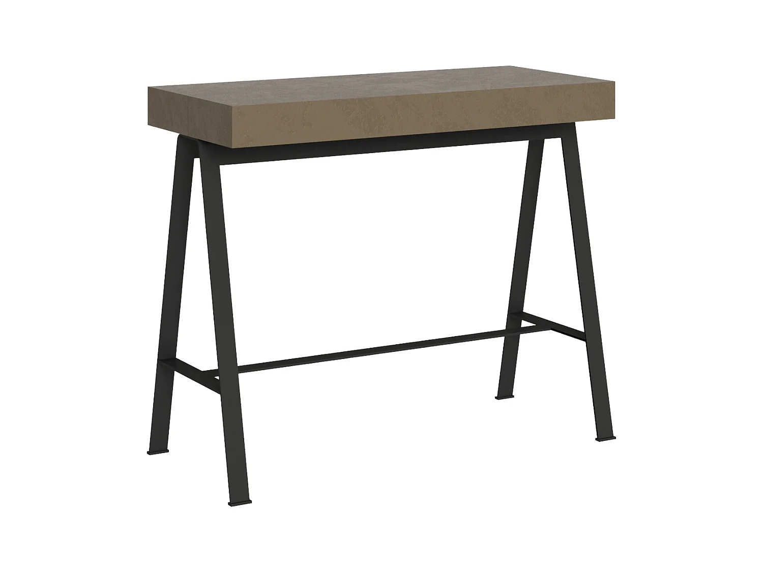 Itamoby Consolle allungabile 90x40/300 cm Banco Premium Tortora telaio Antracite