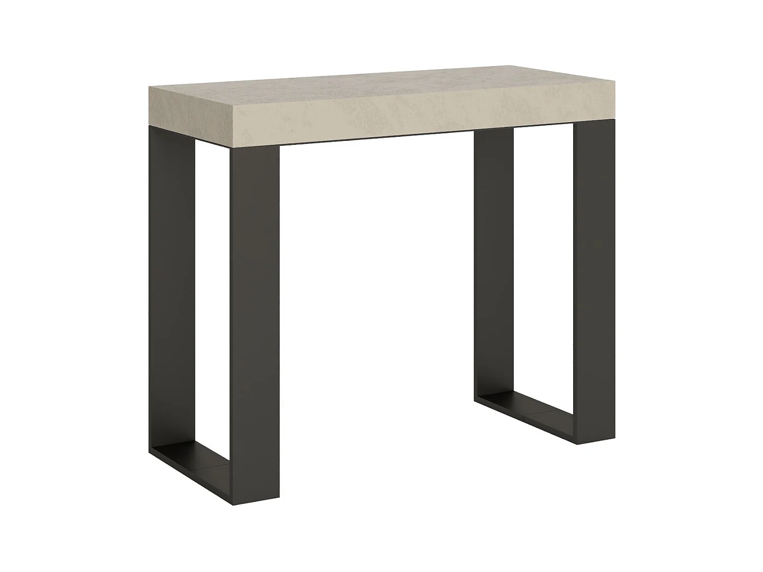 Console extensible 90x40/300 cm Tecno Premium Cachemire cadre Anthracite