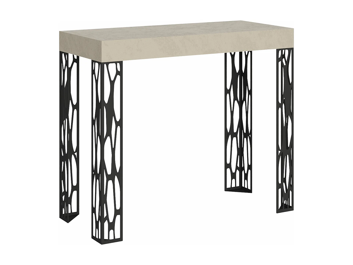 Consola extensible 90x40/300 cm Ghibli Cachemira estructura Antracita