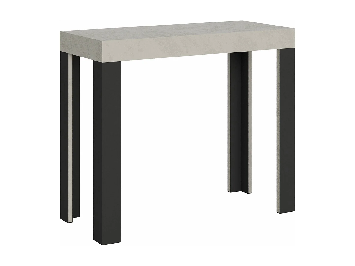 Consola extensible 90x40/300 cm Linea Cachemira estructura Antracita