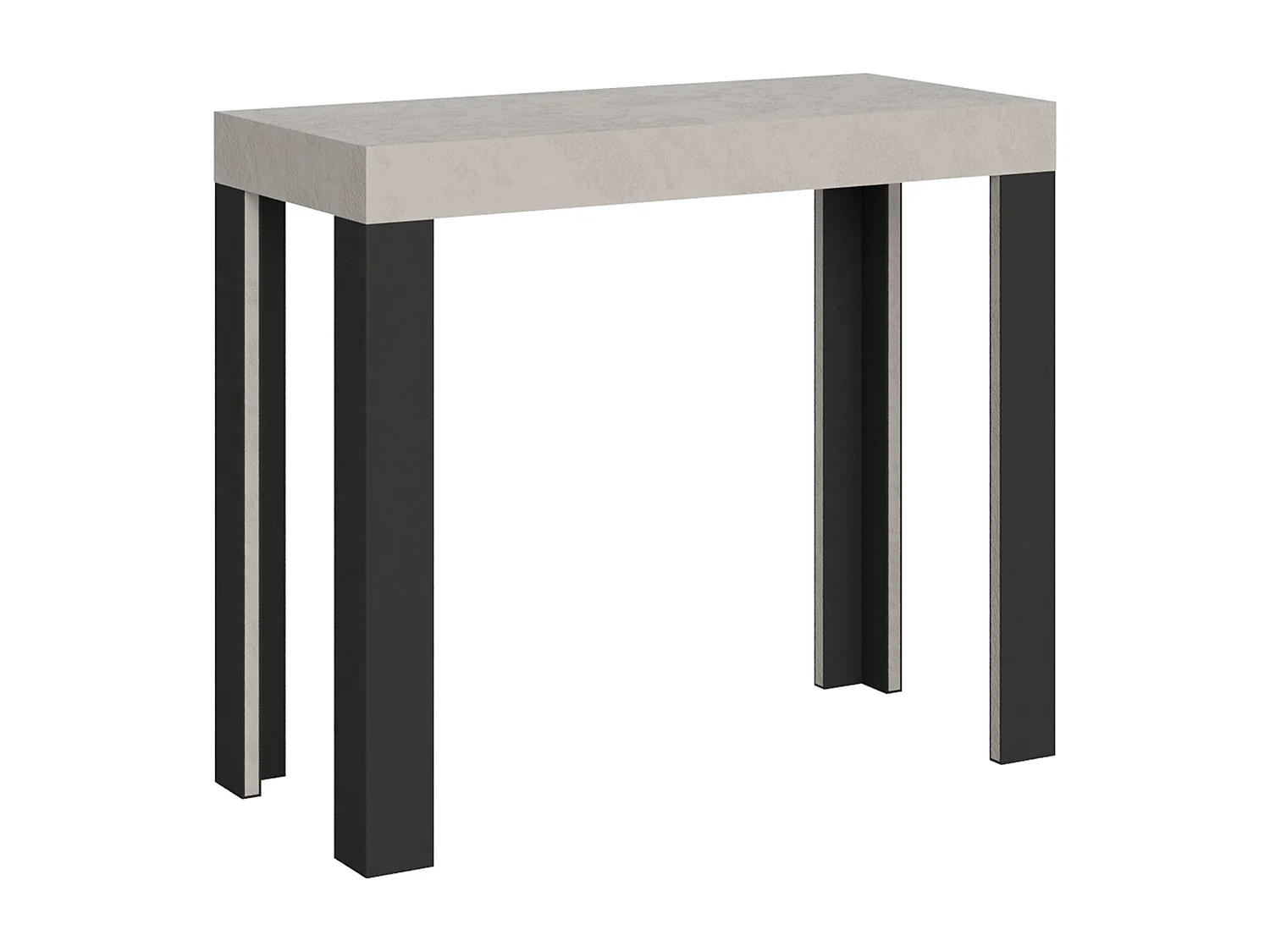 Console extensible 90x40/300 cm Linea Cachemire cadre Anthracite