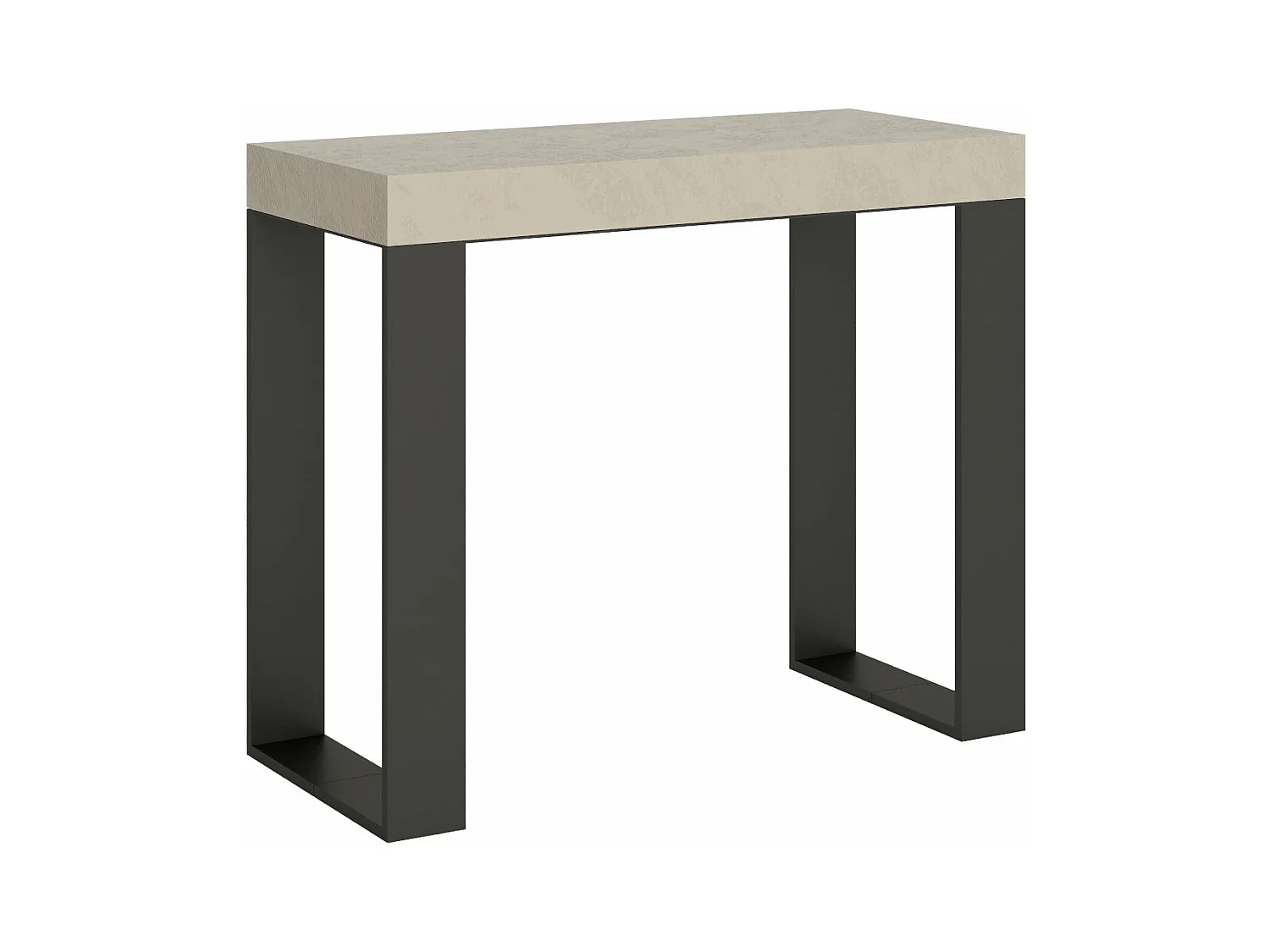 Console extensible 90x40/196 cm Tecno Small Premium Cachemire cadre Anthracite