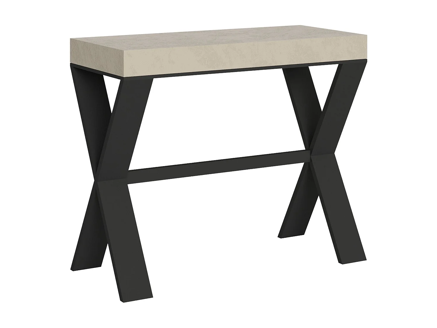 Mesa consola extensível 90x40/300 cm Xenia Cachemira quadro Antracite