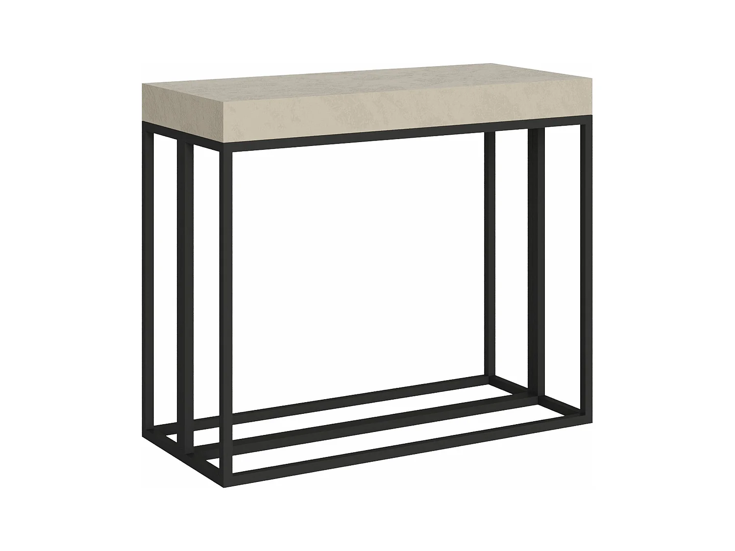 Console extensible 90x40/196 cm Epoca Small Cachemire cadre Anthracite