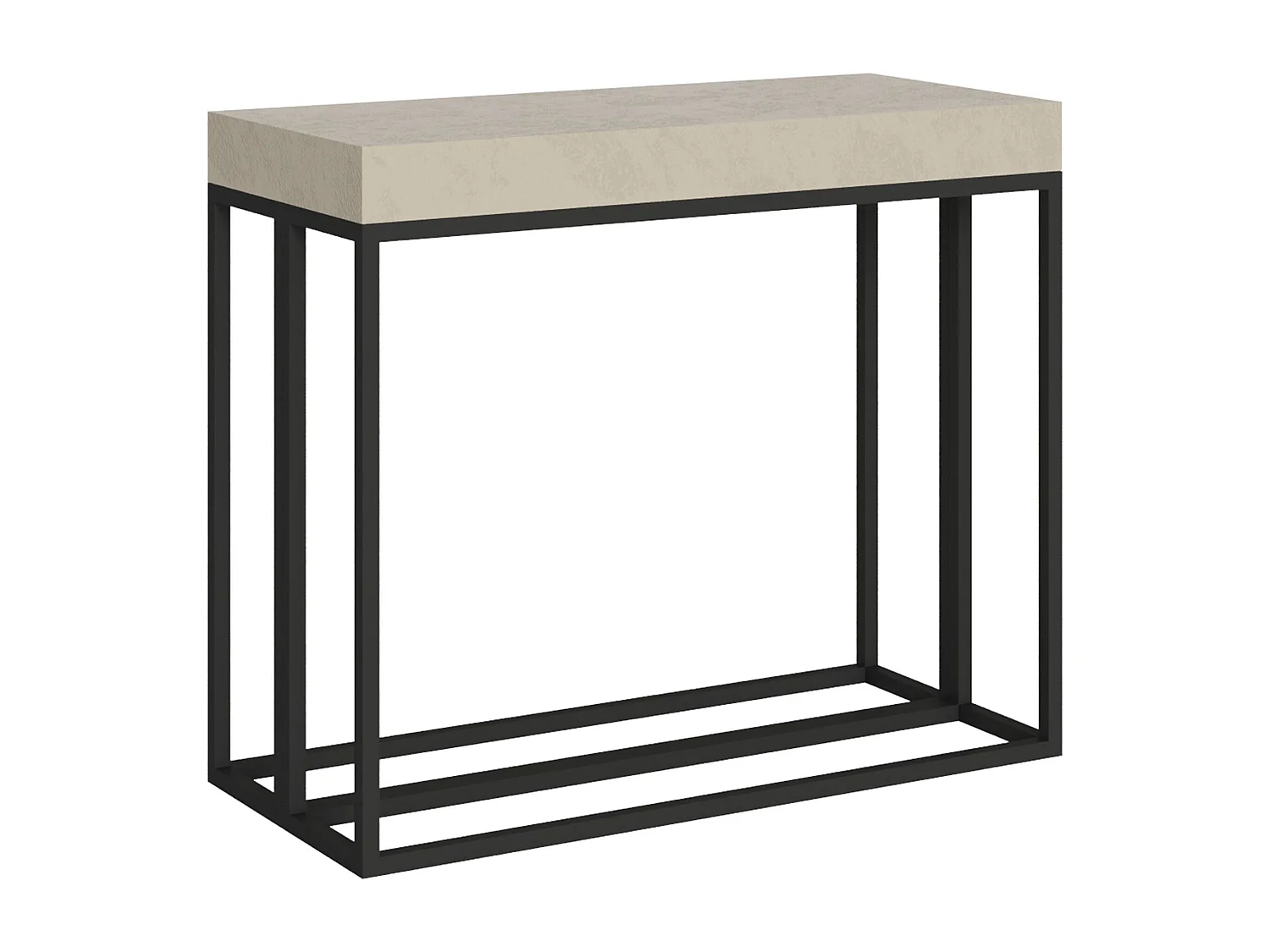 Console extensible 90x40/196 cm Epoca Small Cachemire cadre Anthracite
