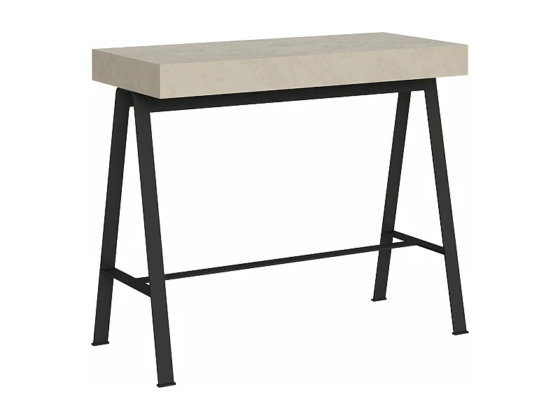 Console extensible 90x40/196 cm Banco Small Cachemire cadre Anthracite