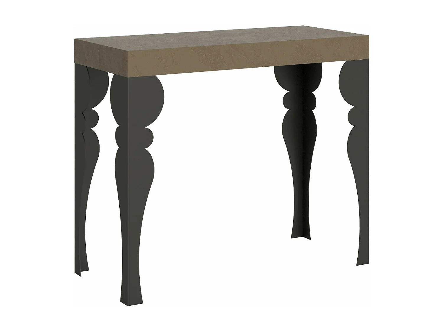 Console extensible 90x40/300 cm Paxon Premium Taupe cadre Anthracite