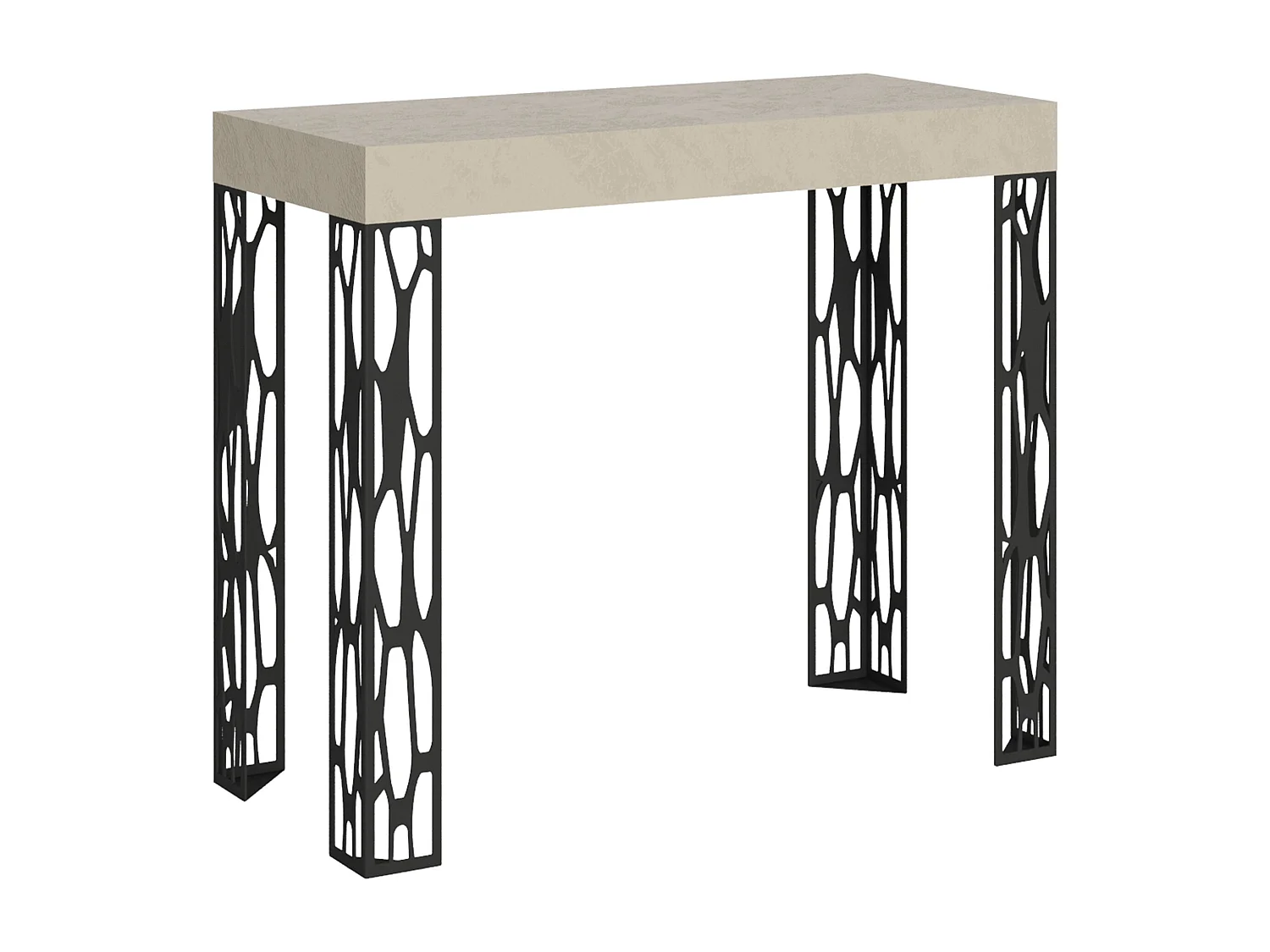 Console extensible 90x40/196 cm Ghibli Small Cachemire cadre Anthracite