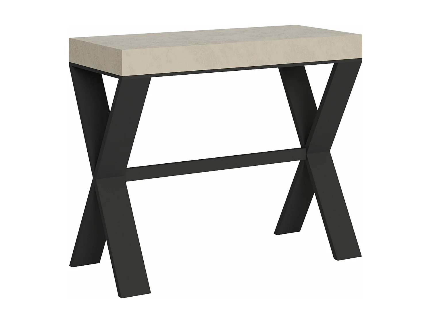 Console extensible 90x40/196 cm Xenia Small Cachemire cadre Anthracite