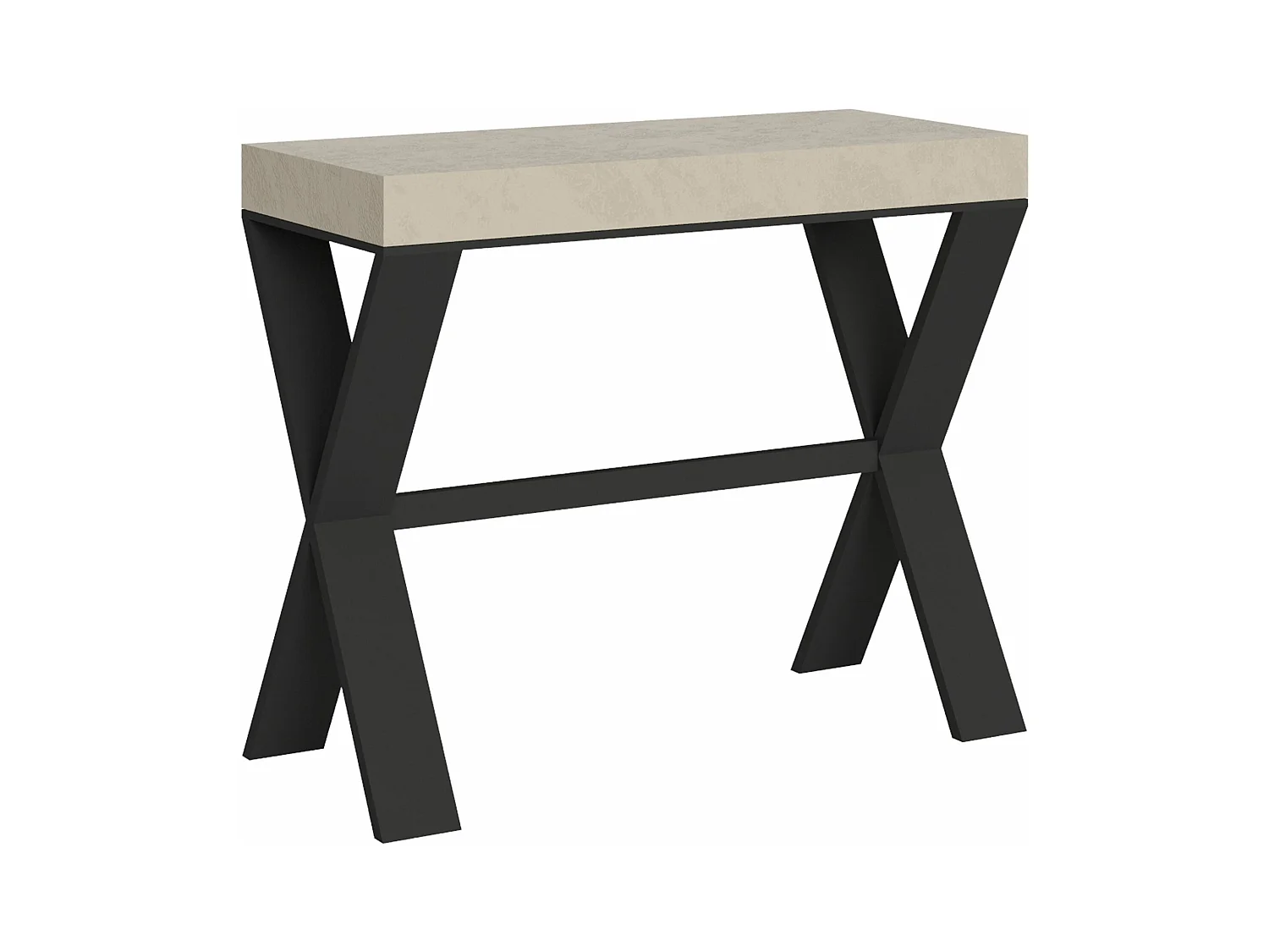 Console extensible 90x40/196 cm Xenia Small Cachemire cadre Anthracite
