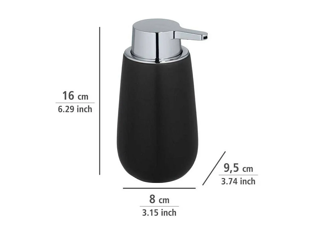 Distributeur de savon "Badi" - Noir - 320 ml