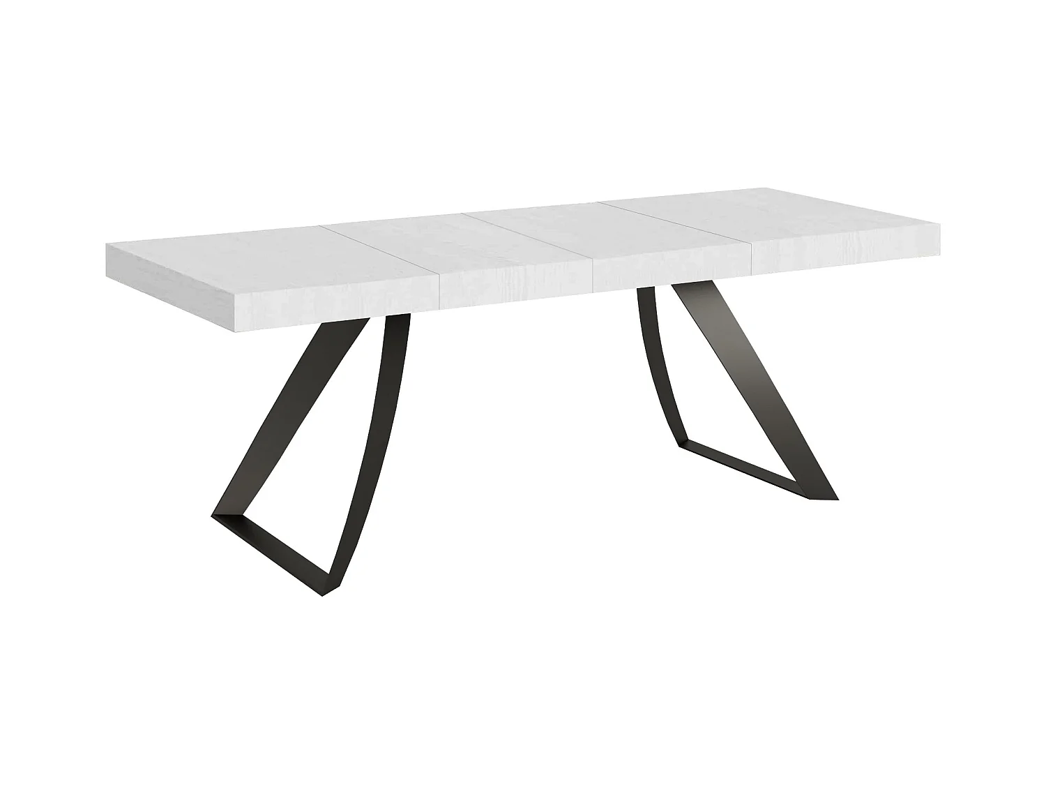 Tavolo allungabile 90x200/304 cm Proxy Premium bianco frassino telaio Antracite