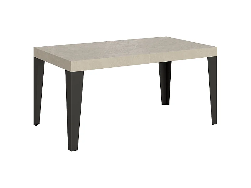 Ausziehtisch 160/420x90 cm Flame Premium Kaschmir Beine anthrazit