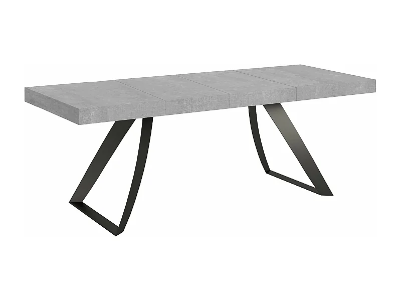Mesa extensible 90x200/460 cm Proxy Premium Cemento estructura Antracita