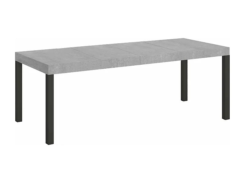 Everyday Premium uitschuifbare tafel 180/440x90 cm beton antraciet poten