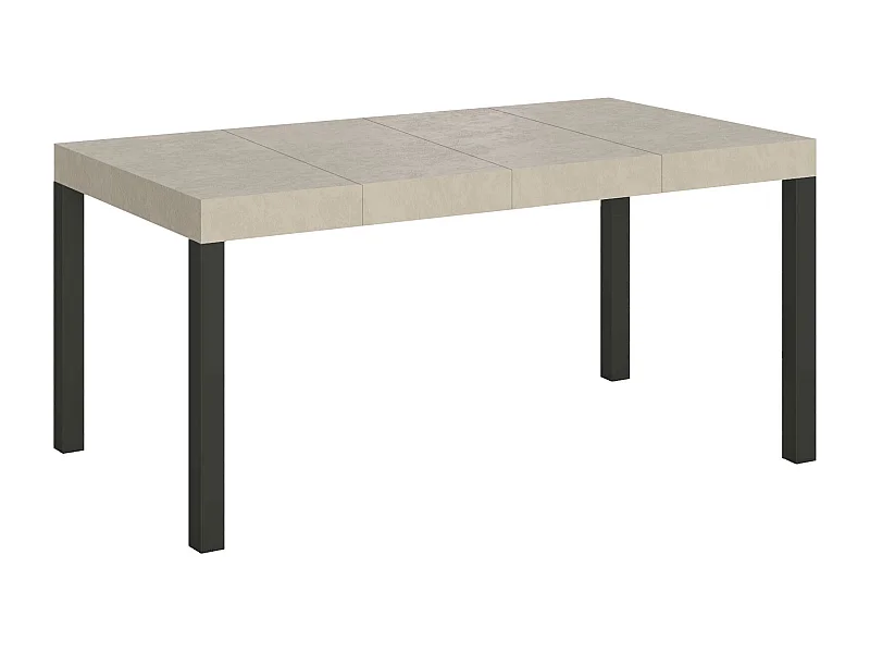 Uitschuifbare tafel 140/244x90 cm Everyday Premium kasjmier antraciet poten