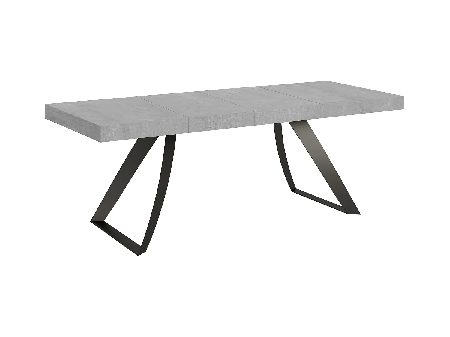 Tavolo allungabile 90x200/304 cm Proxy Premium cemento telaio Antracite