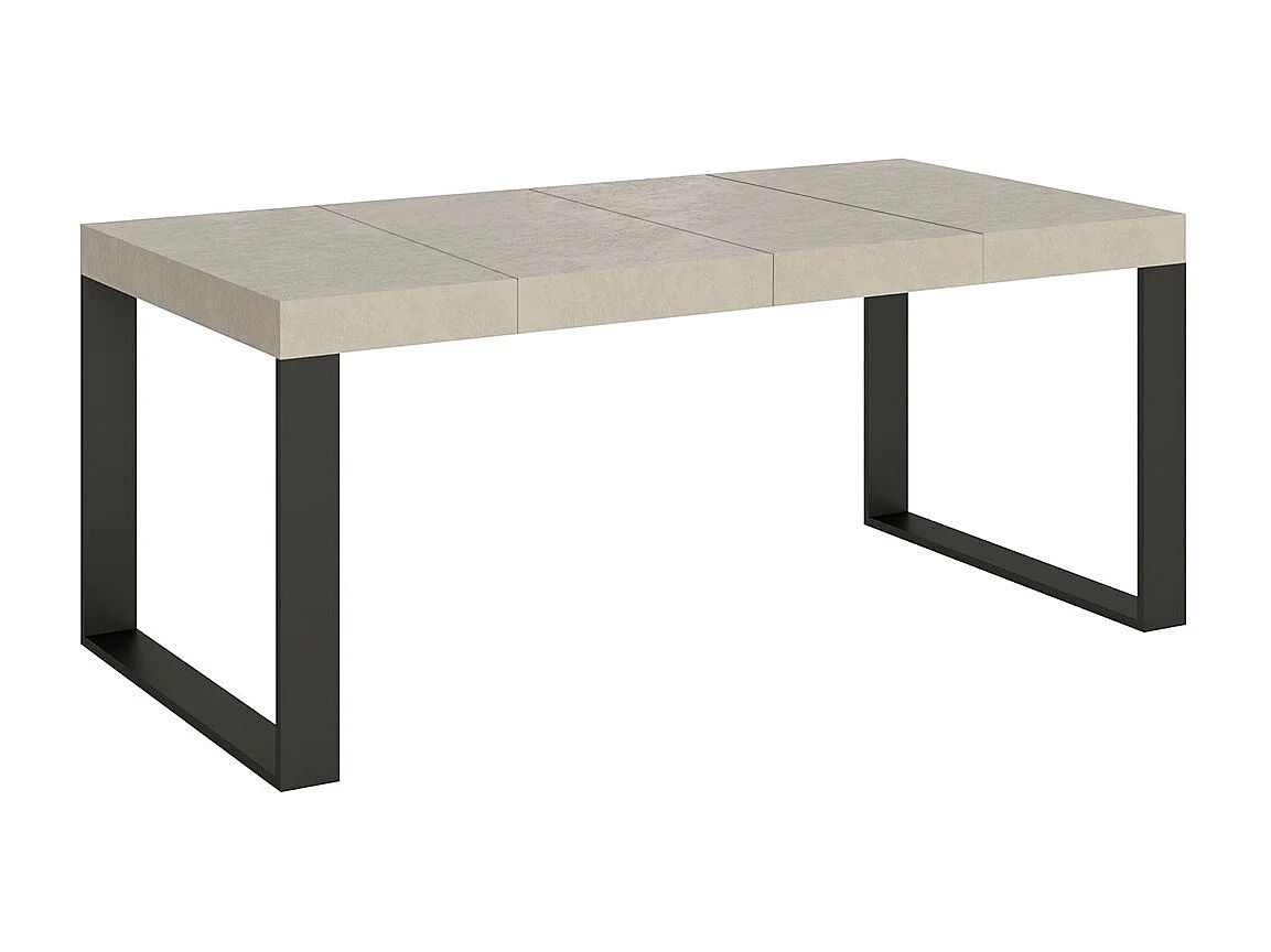 Itamoby Tavolo allungabile 90x140/400 cm Tecno Premium Cashmere gambe antracite