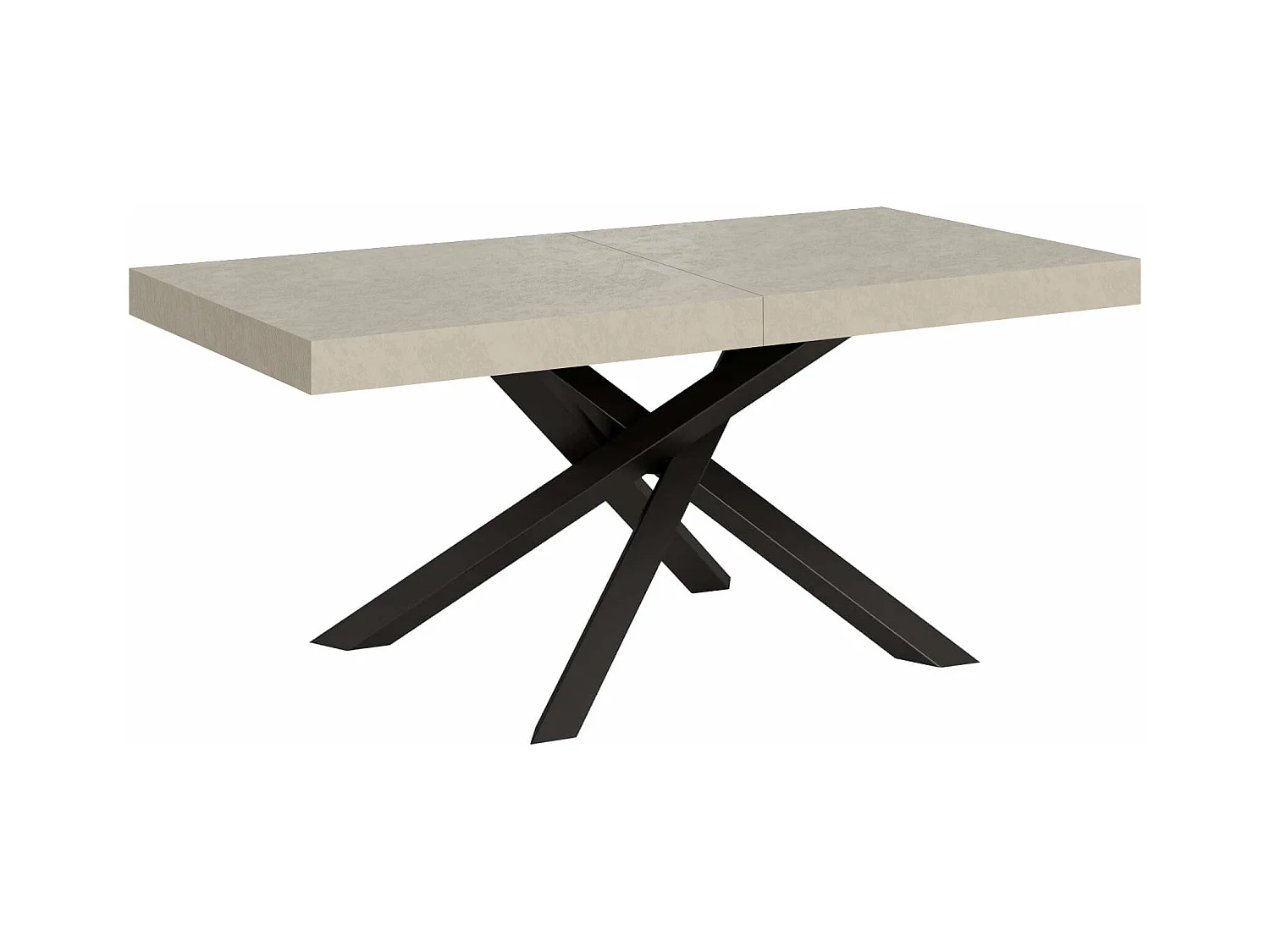 Ausziehtisch 200/304x90 cm Volantis Premium Kaschmir Beine anthrazit