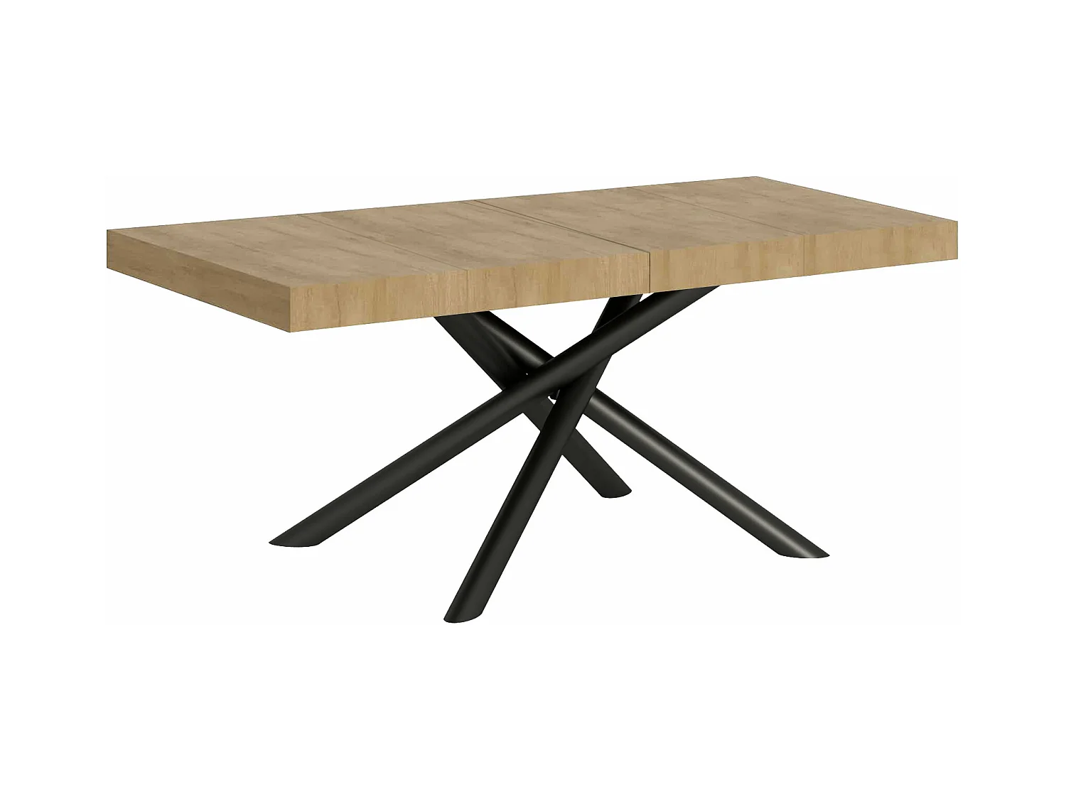 Tavolo allungabile 90x140/400 cm Famas Premium quercia natura telaio Antracite