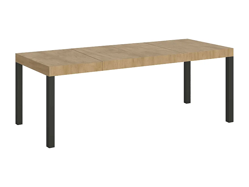 Table extensible 90x200/460 cm Everyday Premium Chêne Nature cadre Anthracite
