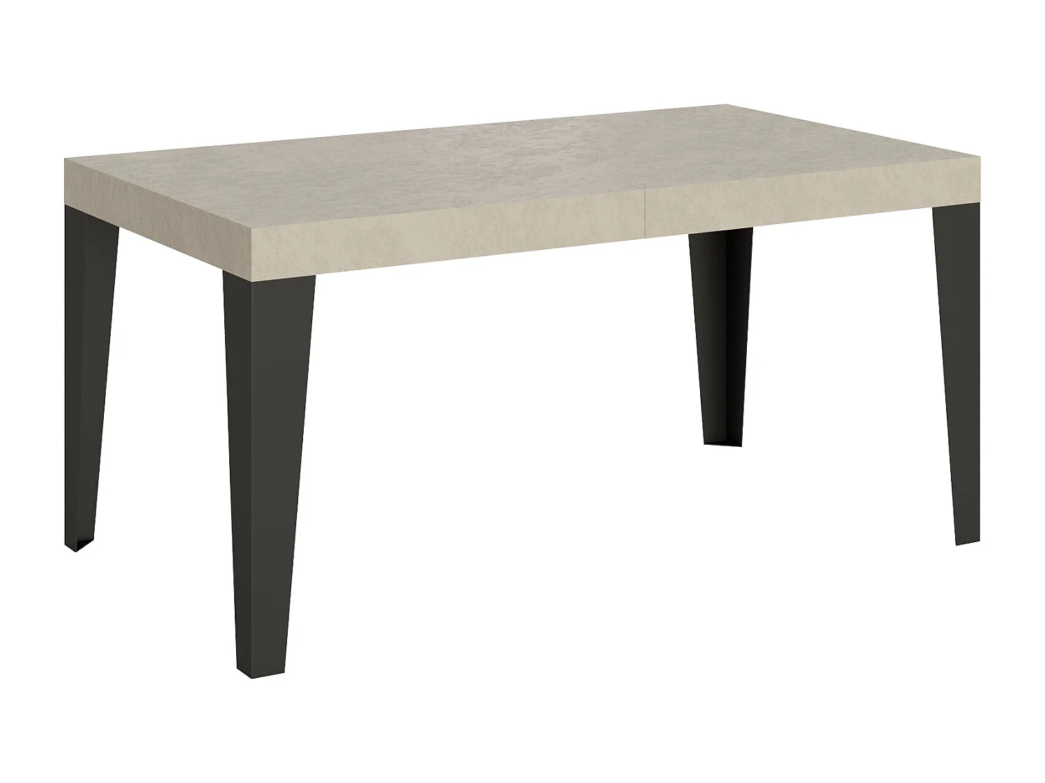 Uitschuifbare tafel 160/264x90 cm Flame Premium kasjmier antraciet poten