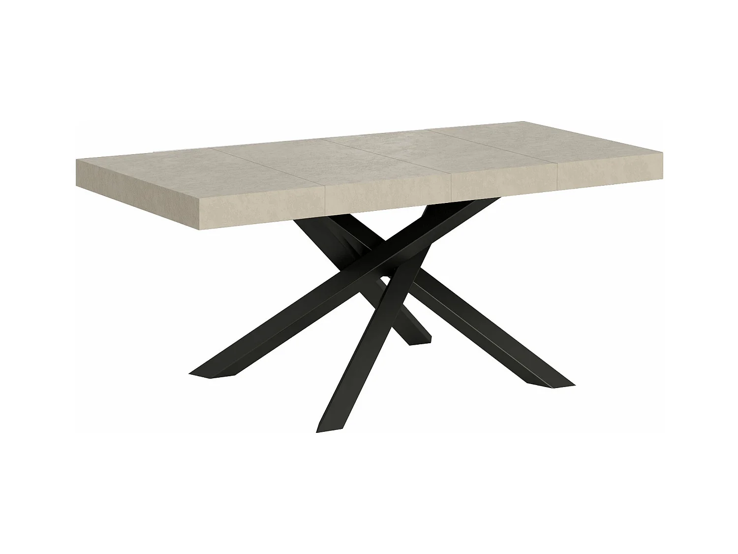 Ausziehtisch 140/400x90 cm Volantis Premium Kaschmir Beine anthrazit