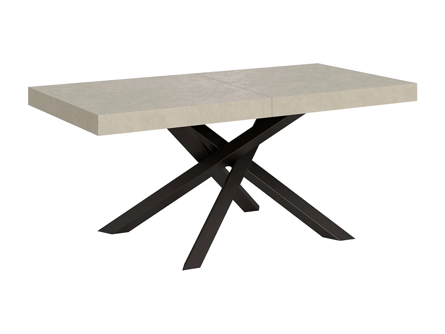 Uitschuifbare tafel 200/460x90 cm Volantis Premium kasjmier antraciet poten