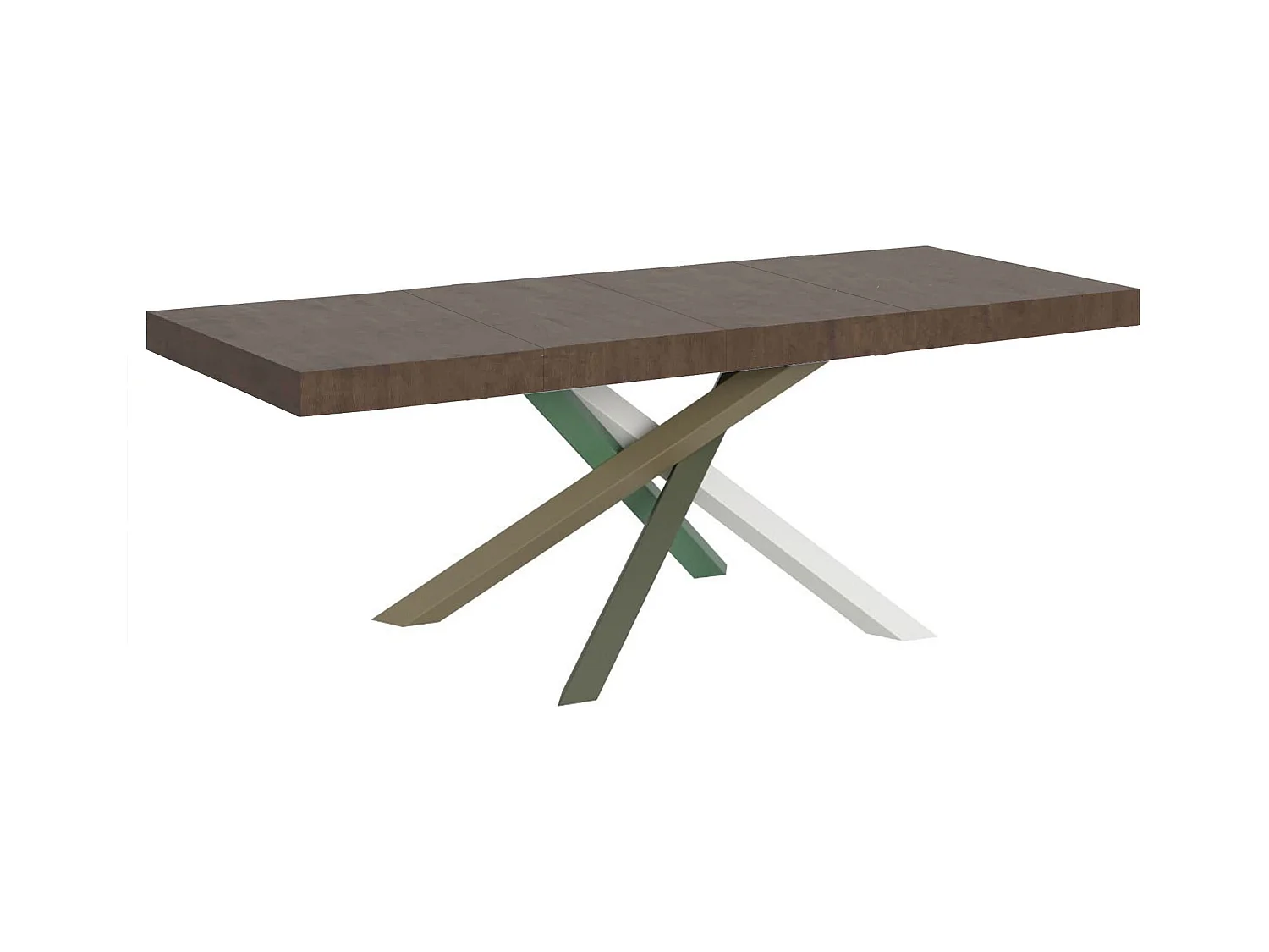 Ausziehtisch 200/304x90 cm Volantis Premium Walnuss mehrfarbig Beine 4/A