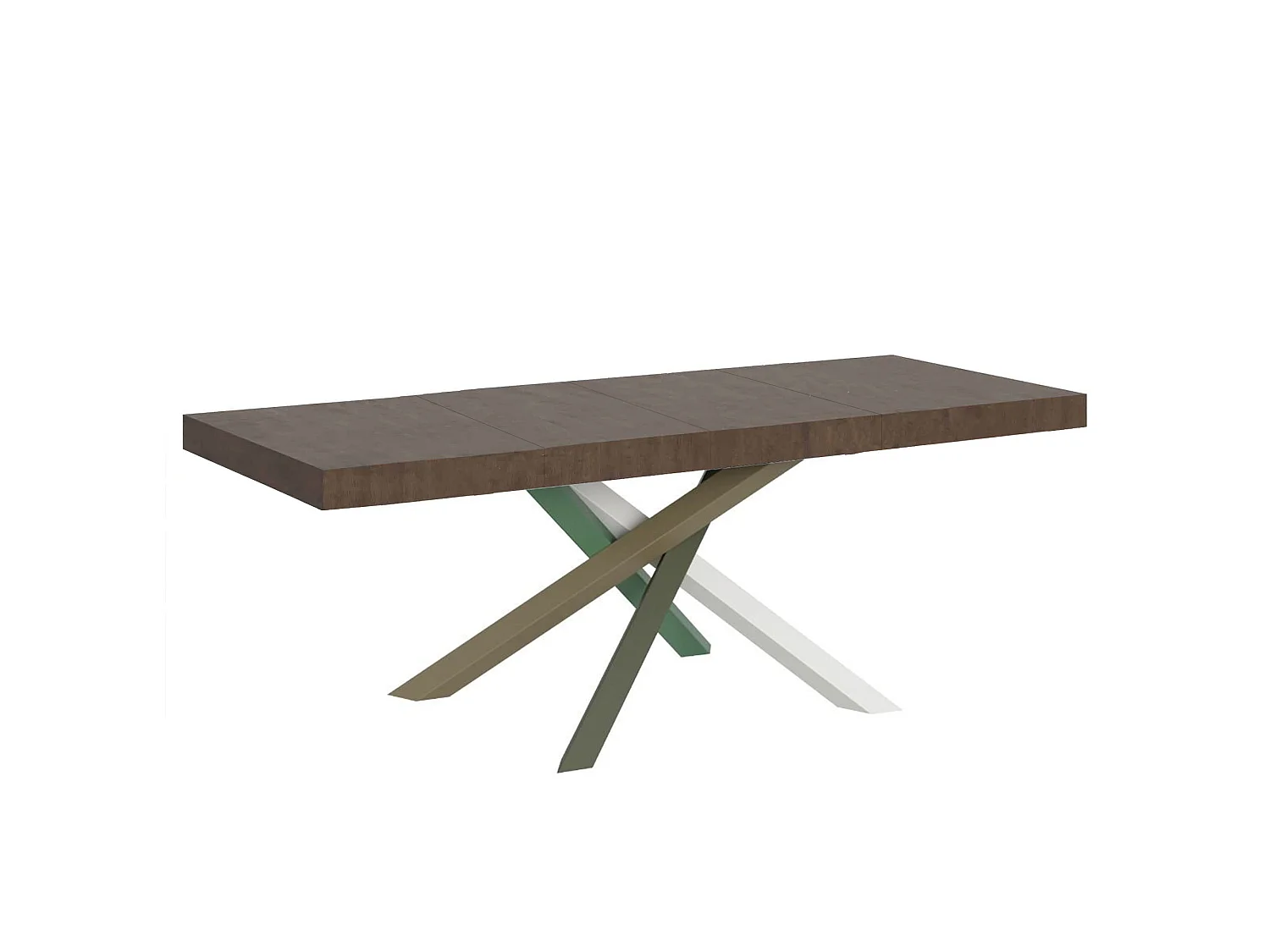 Udtræksbord 200/304x90 cm Volantis Premium valnød flerfarvede ben 4/A