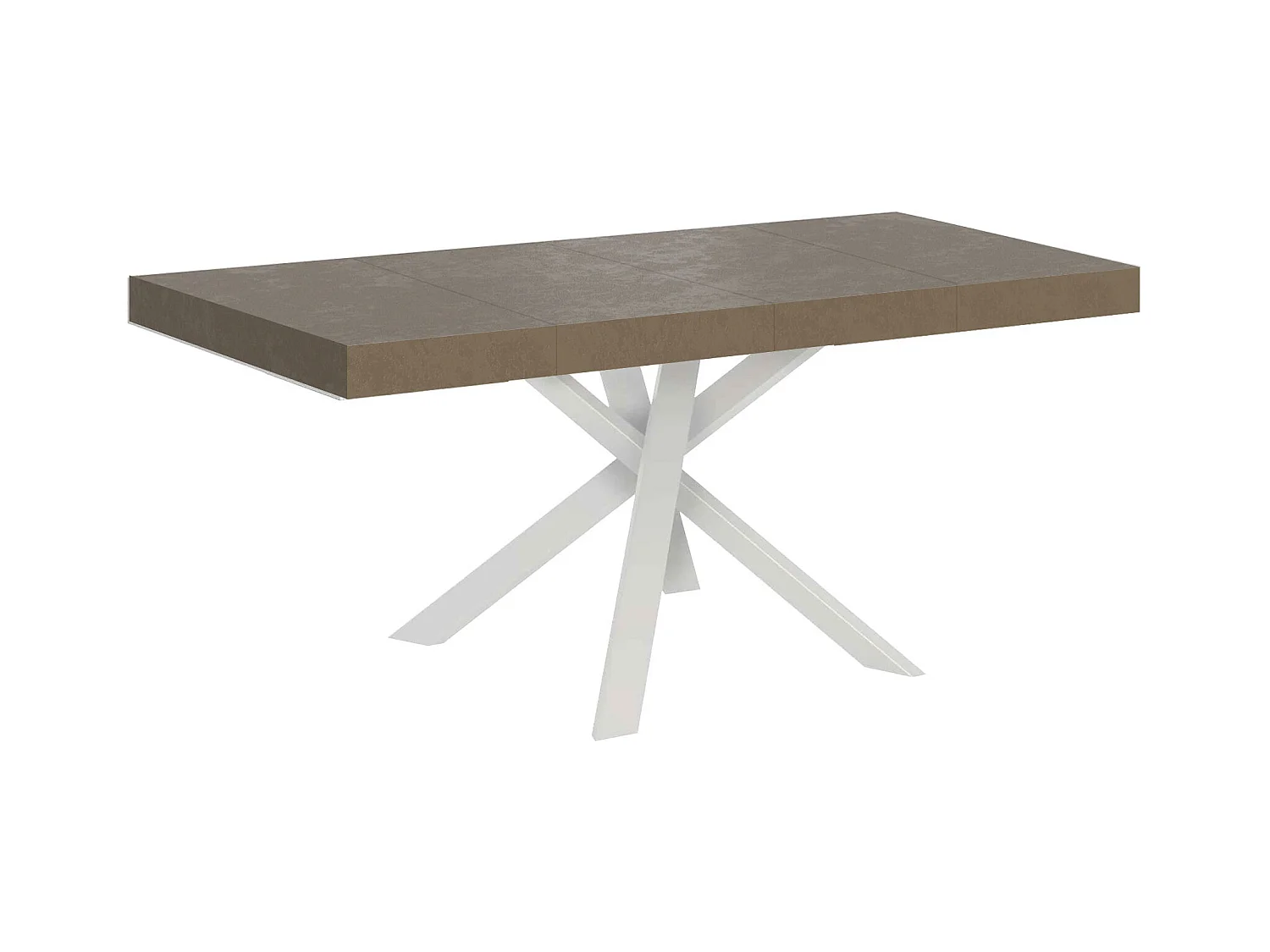 Clerk Premium 90/194x90 cm uitschuifbare tafel in duifgrijs met witte poten
