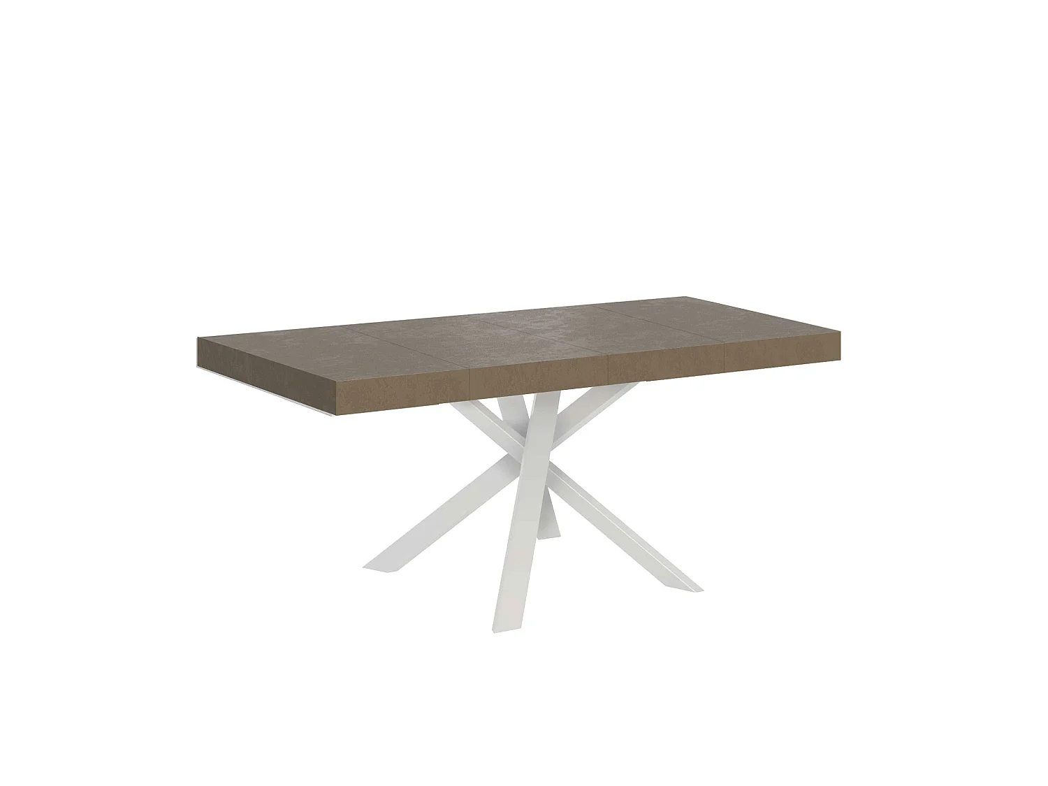 Clerk Premium 90/194x90 cm uitschuifbare tafel in duifgrijs met witte poten