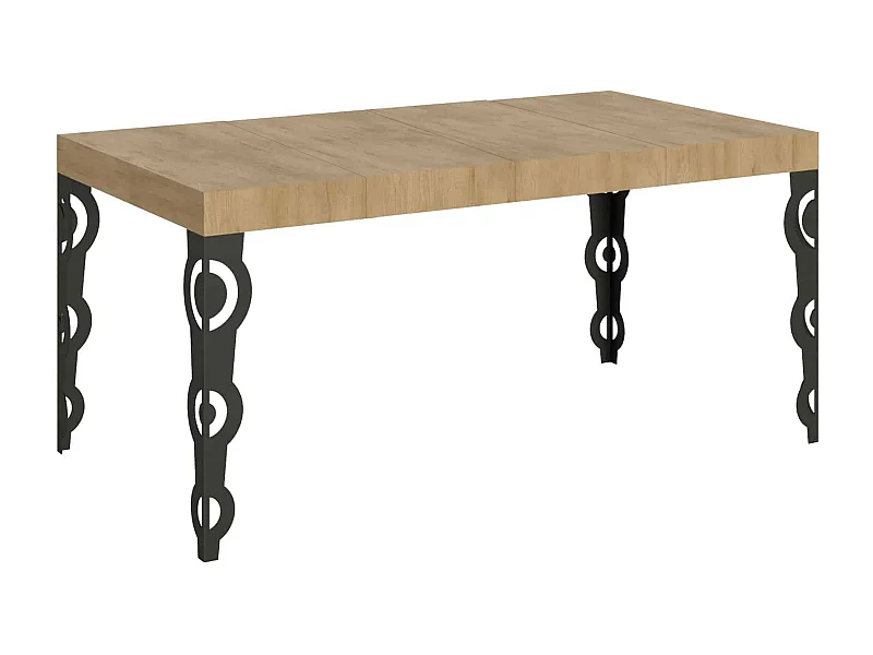 Tavolo allungabile 90x140/400 cm Karamay Premium quercia natura telaio Antracite