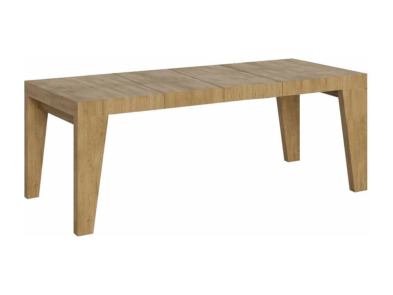 Uitschuifbare tafel 160/420x90 cm Naxy Premium natuurlijk eiken