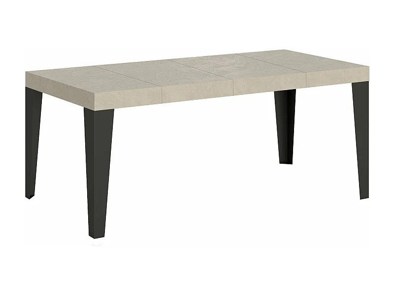 Uitschuifbare tafel 140/400x90 cm Flame Premium kasjmier antraciet poten