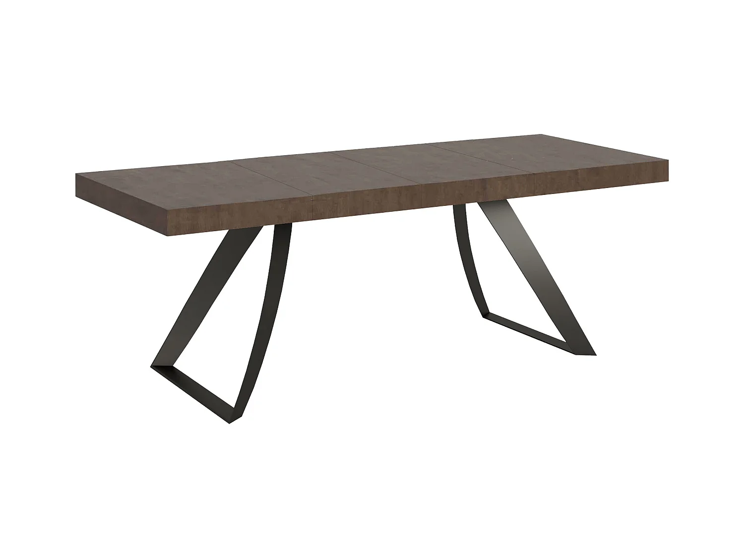 Mesa extensible 90x160/420 cm Proxy Premium Nogal estructura Antracita